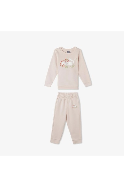 Puma ESS+ FC Infant Jogger Bej Bebek Eşofman Takımı