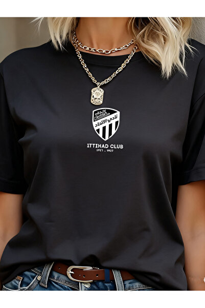 SAUDI Men and Women's 100% Cotton T-Shirt - Oversized Crew Neck Short Sleeve ...