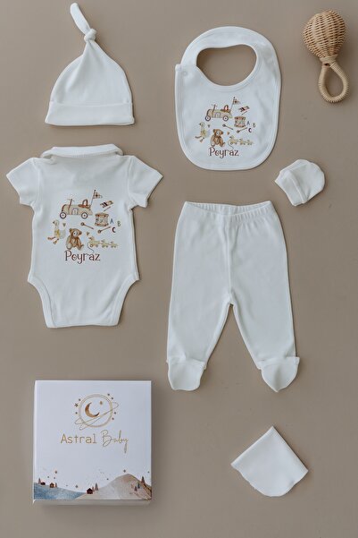 Astral Baby 100% Cotton Premium Newborn Hospital Release 5-Piece Collared Sho...