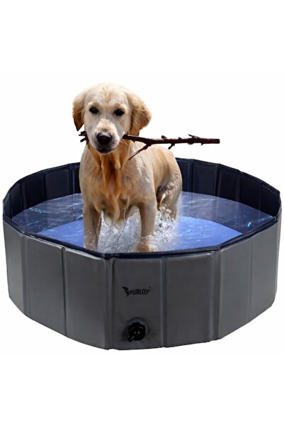 Purlov Piscină pliabilă pentru câini 120x30 cm, 300L, PVC rezistent, bază ant...