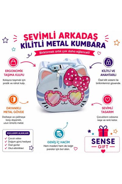 Sense Kilitli Metal Kumbara S-264-MA