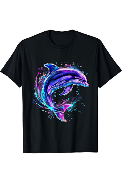 yiou trendy clothing تيشيرتات دولفين مضيئة في الظلام للرجال والنساء