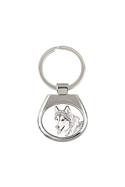 Art - Dog Malamut alaskan - breloc cu câine, breloc cu imprimeu, pandantiv pe...