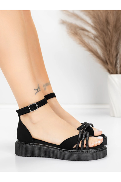 mei Sandale Dama cu Talpa Joasa 5H81 Negru