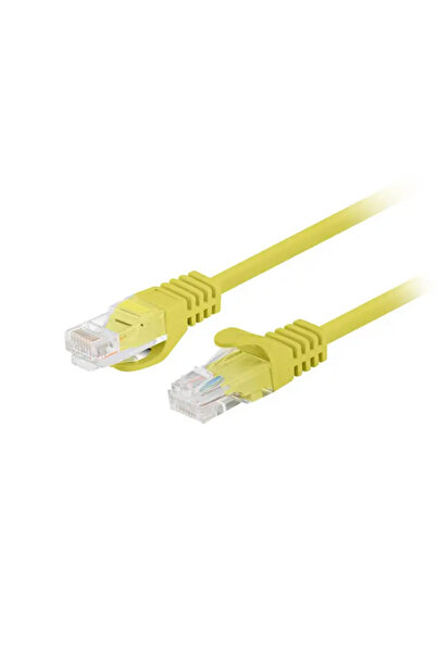 Lanberg Cablu patch Cat.6 UTP 3m galben, testat Fluke, pachet de 10 bucăți