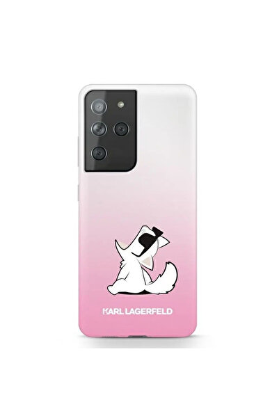 Karl Lagerfeld KLHCS21LCFNRCPI Samsung Galaxy S21 Ultra hardcase pink Choupet...
