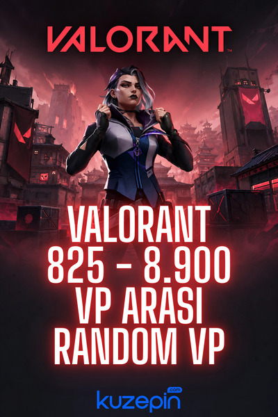 kuzepin Valorant 825 - 8.900 Vp Arasi Random Vp