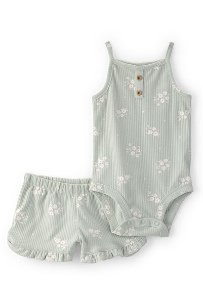 Carter's Baby Girl Body Shorts Set 3 Months-24 Months Green