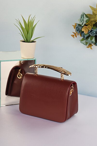 weem bag Елизара EB0268 |   Матова чанта с дръжка от ламарина с листовиден мотив