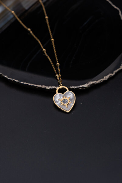 Serenite Collection قلادة قلب من الفولاذ