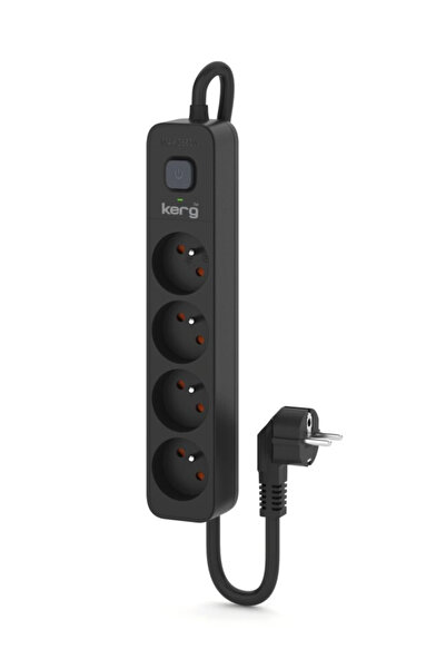 ART Rar. zas. sigur. Cablu KERG cu conector - 4 prize - negru - 5M - 16A - H0...
