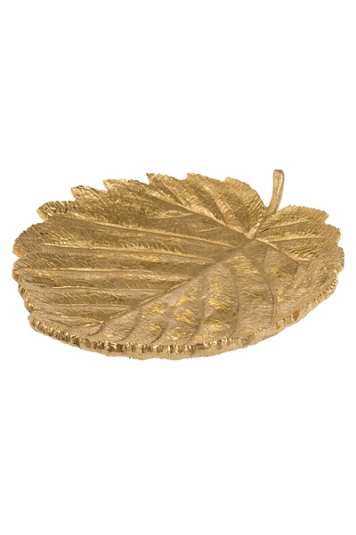 Zumzeria Platou decorativ Frunză Aurie 25x27x4cm