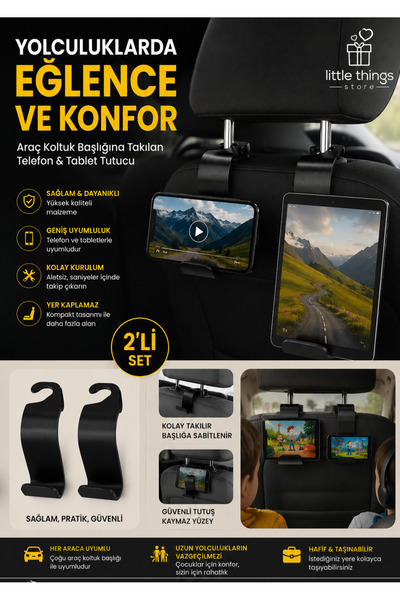 Araç koltuk telefon ,tablet askısı aparatı