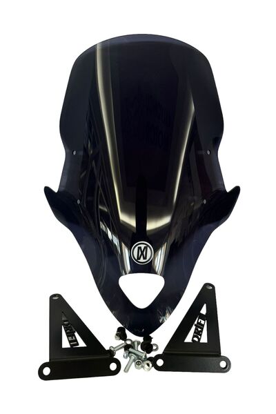 GMS MONDİAL Drift L 125 Ön Siperlik Camı Siyah 42 CM