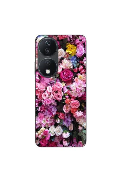 OEM Husa compatibila cu Honor X7b Silicon Gel Tpu Model Trandafiri Roz