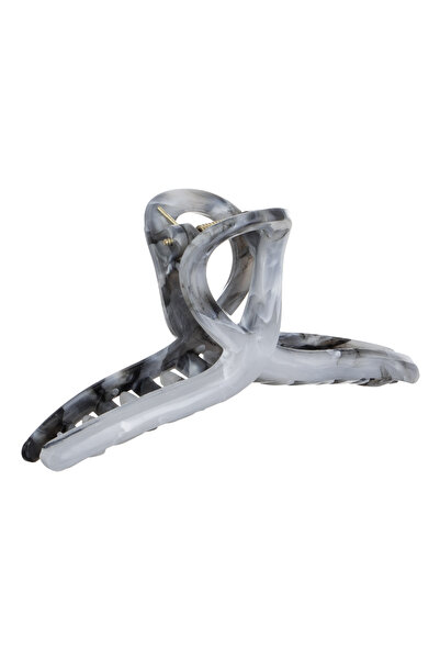 Zumzeria Gray Marble Hair Clip for Women 11cm