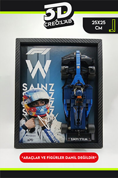 3Dcreo.lab Lego Formula 1 Speed Champions Uyumlu Pilot Baskılı Sanatsal Sergi...