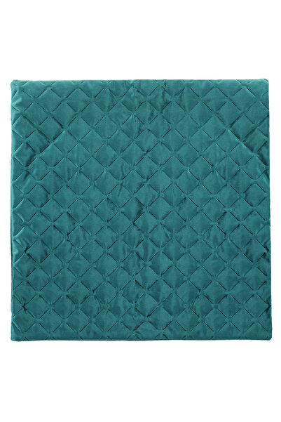 Zumzeria Winter Decorative Pillow Case Petrol Velvet with Diamond Pattern 45x...