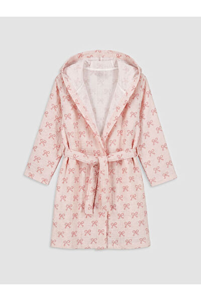LC Waikiki I Bowknot Embroidered Cotton Girls' Bathrobe from Freezen Store