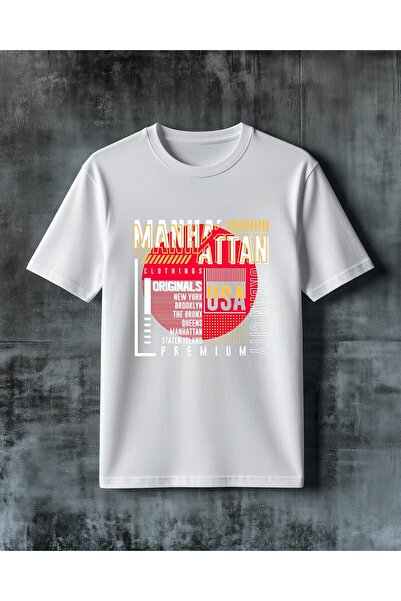 COMVİCHO Manhattan Giyim Usa Printed Oversize T-Shirt