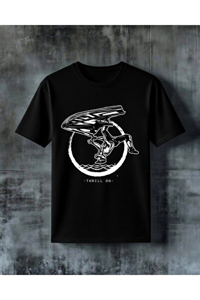 COMVİCHO Cycling Helmet 3 Printed Oversized T-Shirt