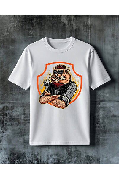 COMVİCHO Rebel Tattoo Printed Oversize T-Shirt