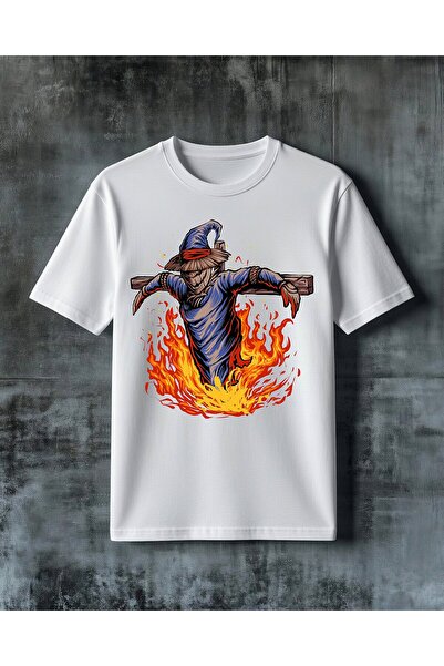 COMVİCHO Korkuluk Ates Printed Oversize T-Shirt