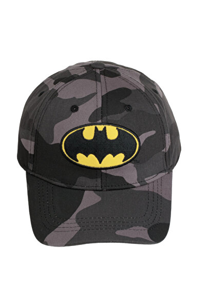 OEM Gray Army Cotton Cap with Batman Emblem for Kids