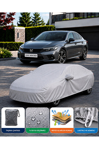 COCEM Honda Civic Premium Araç Brandası Su Geçirmez UV Korumalı Tam Koruma Gr...