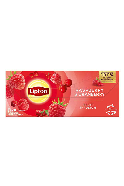 Lipton Raspberry & Cranberry Tea, 20 sachets/box