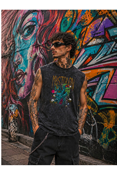 FREAK T-SHIRT Tricou supradimensionat Mastodon Psychedelic Vintage cu mânecă ...