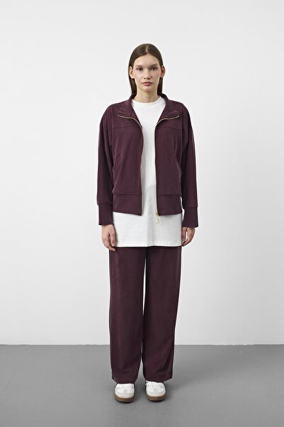 Basicpark Plum Tencel Natural Textured Jacket, Pants, and 100% Cotton T-Shirt...