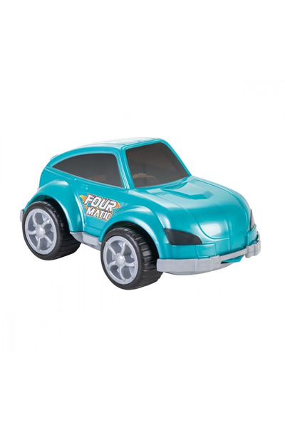 PİLSAN Masinuta interactiva pentru copii cu mecanism Pull-Back 4x4 Color Turq...