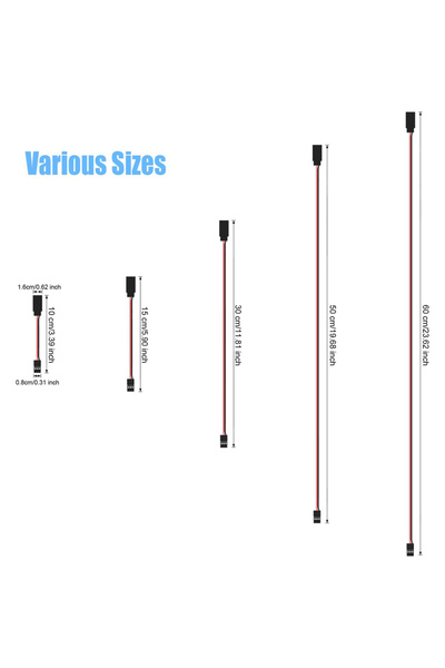 Choice 30pcs 30 Pieces Male to Female 3-Pin Servo Extension Cord Lead Wire Ca...