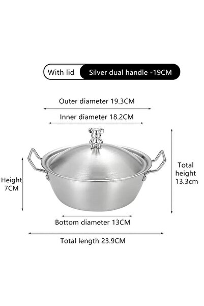 Choice1 19cm Bowl w Lid 【Stainless Steel Salad Bowl Boiling Pot Instant Noodl...