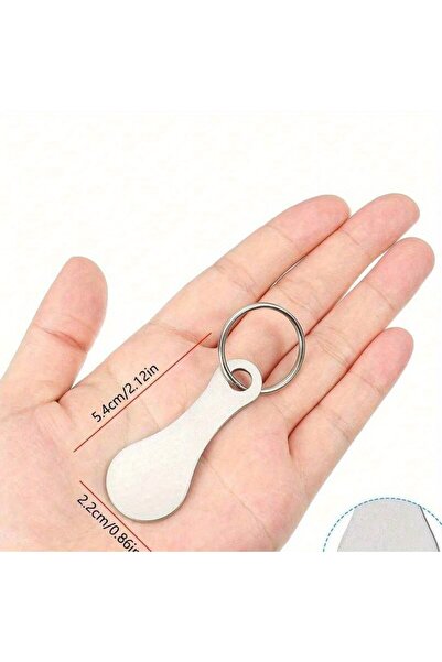 Choice 1pc 1/3pcs Shopping Cart Token Hard Portable Key Ring Metallic Stainle...