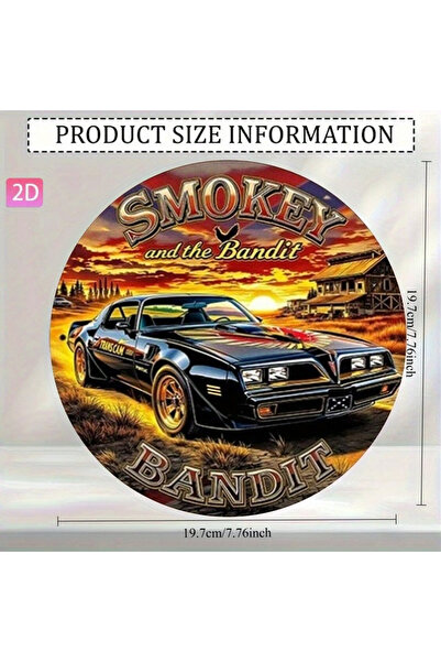 Choice M TPO-1125 "Smokey and Bandit" لافتة جدارية من الألومنيوم على شكل سيار...
