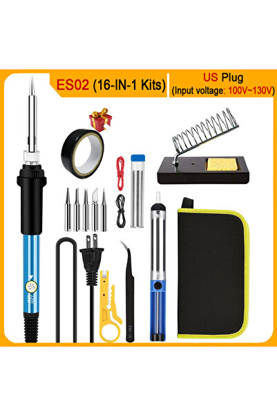 choice2 US Plug-110V NEW Electric Soldering Iron 19-IN-1 60W Adjustable Tempe...