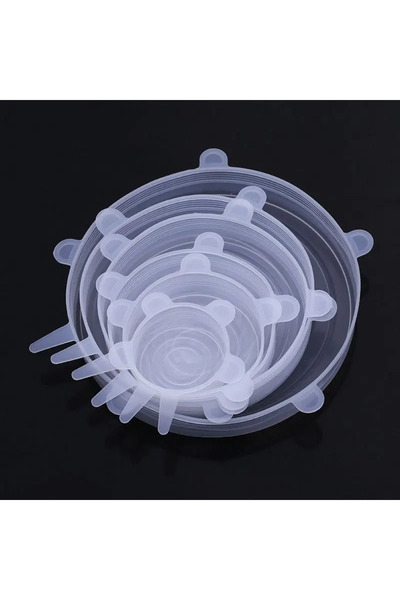 Choice White Kitchen Microwave Food Covers Bowl Caps Elastic Silicone Lid Cap...