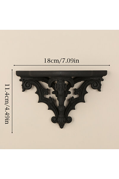 Choice black Cross-Border Retro Gothic Style Carved Wall Shelf For Dark Style...