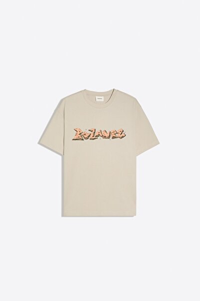 Bershka Kısa kollu boxy fit baskılı tişört