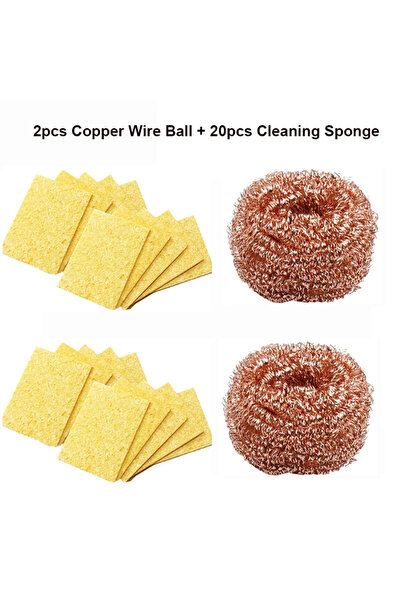 Choice7 20pc sponge 2 ball Solder Iron Tip Cleaning Cleaning Sponge Nozzle Ti...