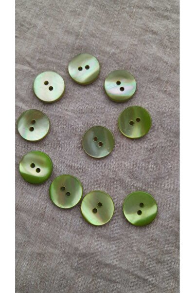 ILERI EUROPE Natural Trokas Genuine Pearl Mussel Shell Button 12 mm 10 Pcs