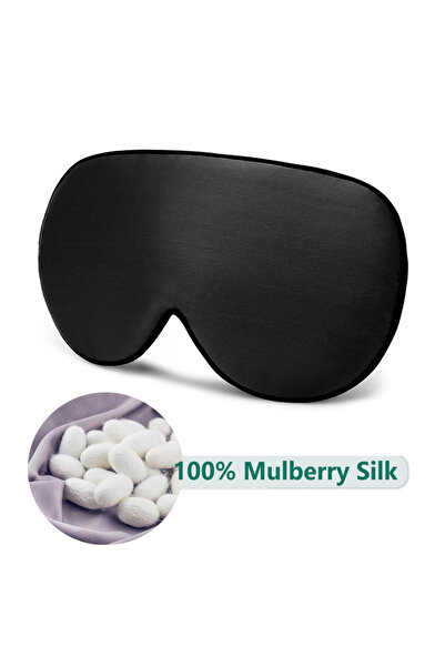 Choice Black 100% Natural Mulberry Silk Sleep Mask Soft Eye Patches Soft Blin...