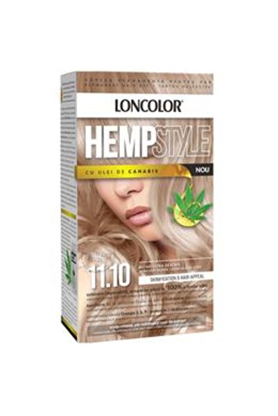 Loncolor Vopsea Permanenta pentru Par Expert HempStyle, nuanta 11.10 blond ul...
