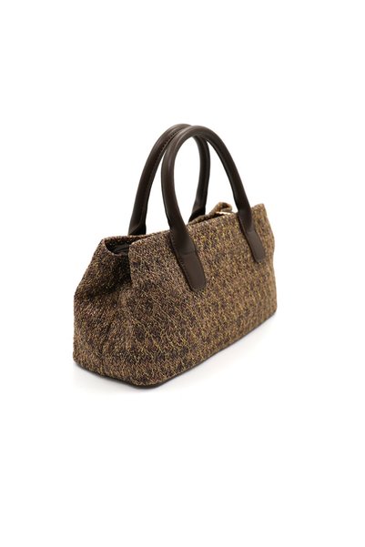 Marina Galanti Atzara Woven East West Handbag - Dark Brown