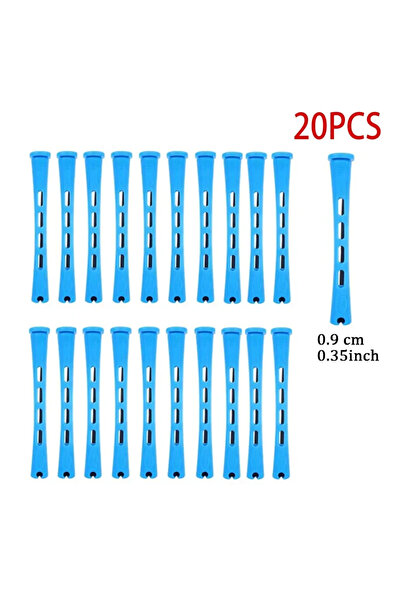 choice2 مجموعة أدوات تجعيد الشعر البلاستيكية من A-Blue20PCS مكونة من 20 قطعة ...