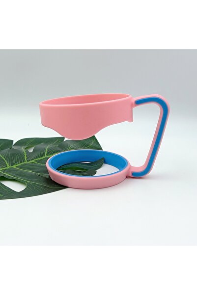Choice4 Pink 1-Pack 30oz Plastic Handle, Stylish and Practical Flat Cup Handl...