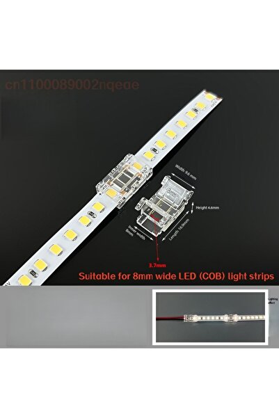Choice4 5PCS 8P 2pin IP20 IP65 Strip to Strip COB Connector 8mm 5-24v 2pin LE...