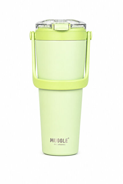 MUGGLE 700 ml Ssm-120 Stainless Steel Thermos Cup with Handle and Straw for C...